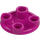 LEGO Magenta Plaat 2 x 2 Rond met Afgerond Onderkant (2654 / 28558)