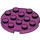 LEGO Magenta Plate 4 x 4 Round with Hole and Snapstud (60474)