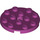 LEGO Magenta Plate 4 x 4 Round with Hole and Snapstud (60474)