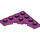 LEGO Magenta Talerz 4 x 4 z Circular Cut Out (35044)