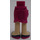 LEGO Magenta Nederdel med Side Wrinkles med og Sort Sandals (11407)