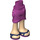 LEGO Magenta Skirt mit Seite Wrinkles mit und Schwarz Sandals (11407)