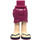LEGO Magenta Skirt with Side Wrinkles with and Black Sandals (11407)