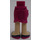 LEGO Magenta Skirt with Side Wrinkles with and Black Sandals (11407)