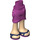 LEGO Magenta Skirt with Side Wrinkles with and Black Sandals (11407)