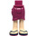 LEGO Magenta Nederdel med Side Wrinkles med og Sort Sandals (11407)