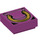 LEGO Magenta Tile 1 x 1 with Bull Nose Ring with Groove (3070 / 68977)
