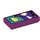 LEGO Magenta Tuile 1 x 2 avec Smartphone avec Alien Game avec rainure (3069 / 101199)