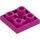 LEGO Magenta Tile 2 x 2 Omvendt (11203)