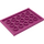 LEGO Magenta Tile 4 x 6 with Studs on 3 Edges (6180)