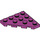 LEGO Magenta Kile Plate 4 x 4 Hjørne (30503)