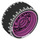 LEGO Magenta Wheel Ø24 x 12 with Black Tire (72206)