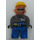 LEGO Male Action Wheeler, Blauw Poten, Dark Grijs Top Duplo Figuur