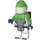 LEGO Male Astronaut with Green Helmet Minifigure