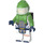 LEGO Male Astronaut mit Green Helm Minifigur
