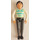 LEGO Male Belville Father with Black Legs and hair, Argyle vest (Lime and Turquoise) Minifigure