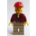 LEGO Male Dark Rood Shirt met Rood Helm minifiguur