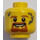 LEGO Male Head with Beard, Dirt Stains and Open Smile (Recessed Solid Stud) (3626 / 24405)