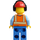 LEGO Male in Orange Work Vest Minifigure