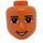 LEGO Male Minidoll Head with Brown Eyes (River) (78962 / 92240)