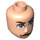 LEGO Male Minidoll Head with Light Blue Eyes and Brown Moustache (Captain Hook) (28649 / 101829)