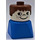 LEGO Hombre en Azul Base con Marrón Pelo y Freckles Figura Duplo