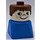 LEGO Male Aan Blauw Basis met Brown Haar en Freckles Duplo Figuur