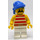 LEGO Male Ship Pirate met Wit en Rood Strepen Shirt en Groot Moustache minifiguur