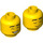 LEGO Male Visitor - Yellowish Green Jacket Minifigure Head (Recessed Solid Stud) (3274)