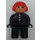 LEGO Male with black legs and top, Red helmet Duplo Figure