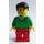 LEGO Male mit Schwarz Kurz Tousled Haar, Stubble Beard, Green V-Neck Sweater, und rot Beine Minifigur