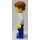LEGO Male met Blauw en Wit Hoodie minifiguur