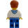 LEGO Male with Blue and White Hoodie Minifigure