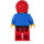 LEGO Male with Blue Jacket and Orange Stripes with Red Helmet Minifigure
