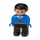 LEGO Male avec Bleu Haut et Tie et Asian Affronter