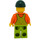 LEGO Mannelijk met Limoen Overalls Minifiguur