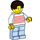 LEGO Male with Red Striped Top Minifigure