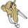 LEGO Mammoth Maske mit Tusks mit Lavender Kopf Wounds (17378 / 20901)