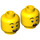 LEGO Man (Blue Plaid Shirt with peeled Banana print) Minifigure Head (Recessed Solid Stud) (3626 / 69678)