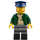 LEGO Man - Dark Green Jacket and Dark Blue Hat Minifigure