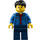 LEGO Man in Blauw Jacket minifiguur