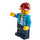LEGO Man im Dark Azure Shirt Minifigur