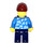 LEGO Man dans Dark Azure Shirt Figurine
