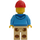 LEGO Man in Dark Azure Sweater minifiguur