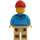 LEGO Mann im Dunkles Azur Pullover Minifigur