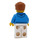 LEGO Man im Dark Azure Sweatshirt Minifigur