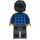 LEGO Man im Dark Blau Plaid Shirt mit Banane Logo Minifigur