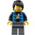 LEGO Man in Dark Blue Plaid Shirt with Banana Logo Minifigure