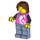 LEGO Man in Dark Pink Jacket Minifigure