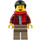 LEGO Man i Mörkröd Jacka Minifigur